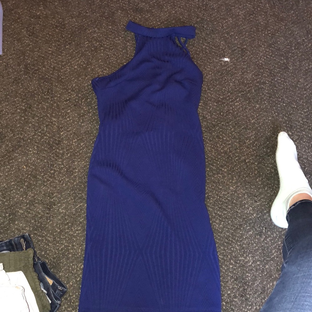 blue tight dress